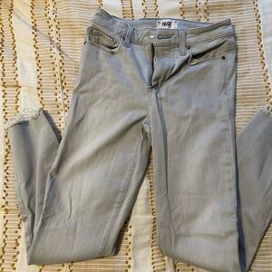 PAIGE Women's Light Gray Ankle Jeans